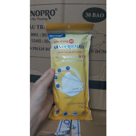 TÚI 10 khẩu trang 4D NANOPRO MASK KF94