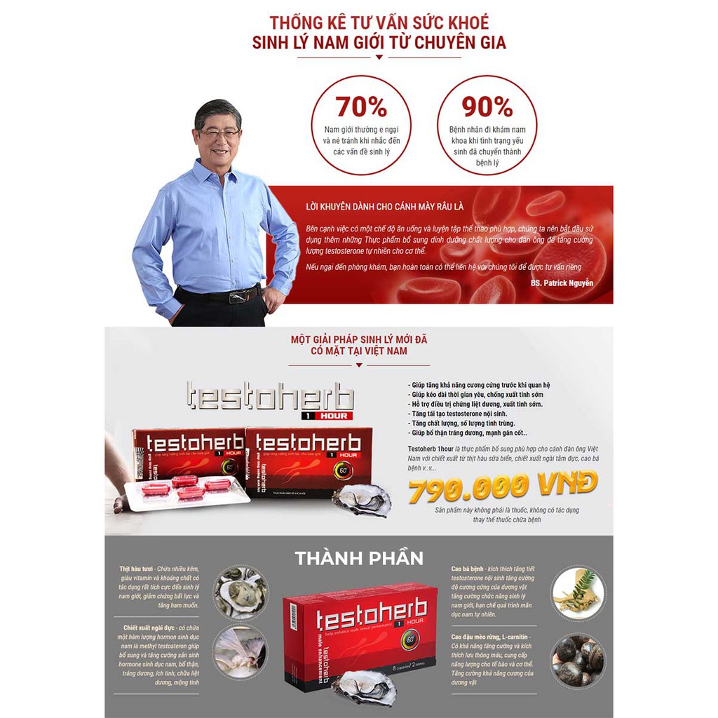 CHÍNH HÃNG TESTOHERB 1 HOUR VIÊN UỐNG TĂNG CƯỜNG SINH LÝ CỰC MẠNH DÀNH CHO QUÝ ÔNG CHE TÊN KHI GIAO TESTOHERB 1H