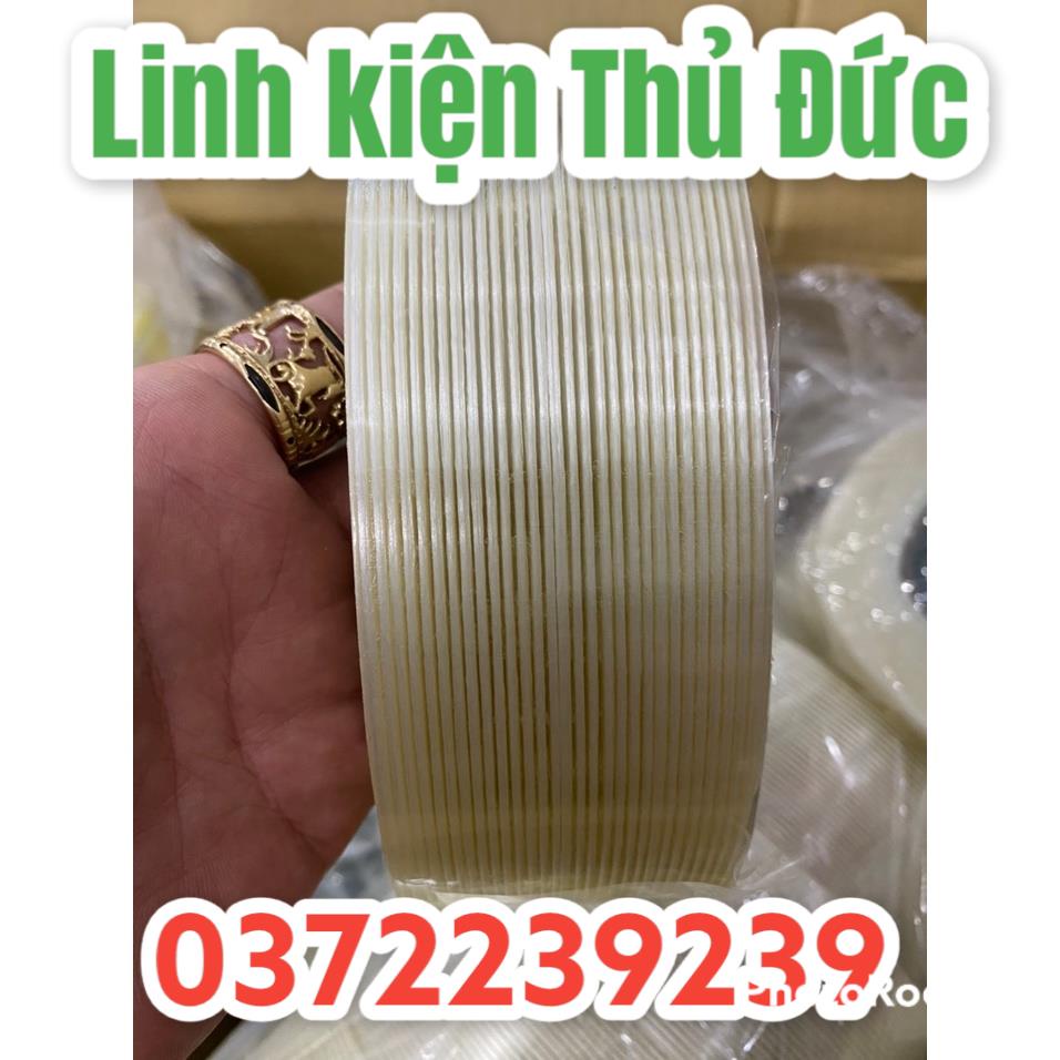 Lktd BN. Cuộn 50m băng keo sợi thủy tinh chịu nhiệt độ cao, chông cháy nổ.
