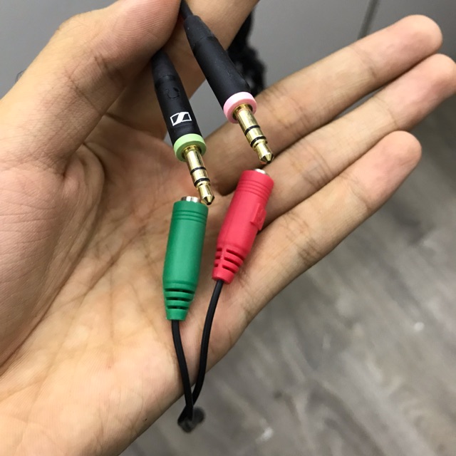 Dây chia jack loa chuẩn 3.5mm từ 1 ra 2  cho tai nghe pc và laptop