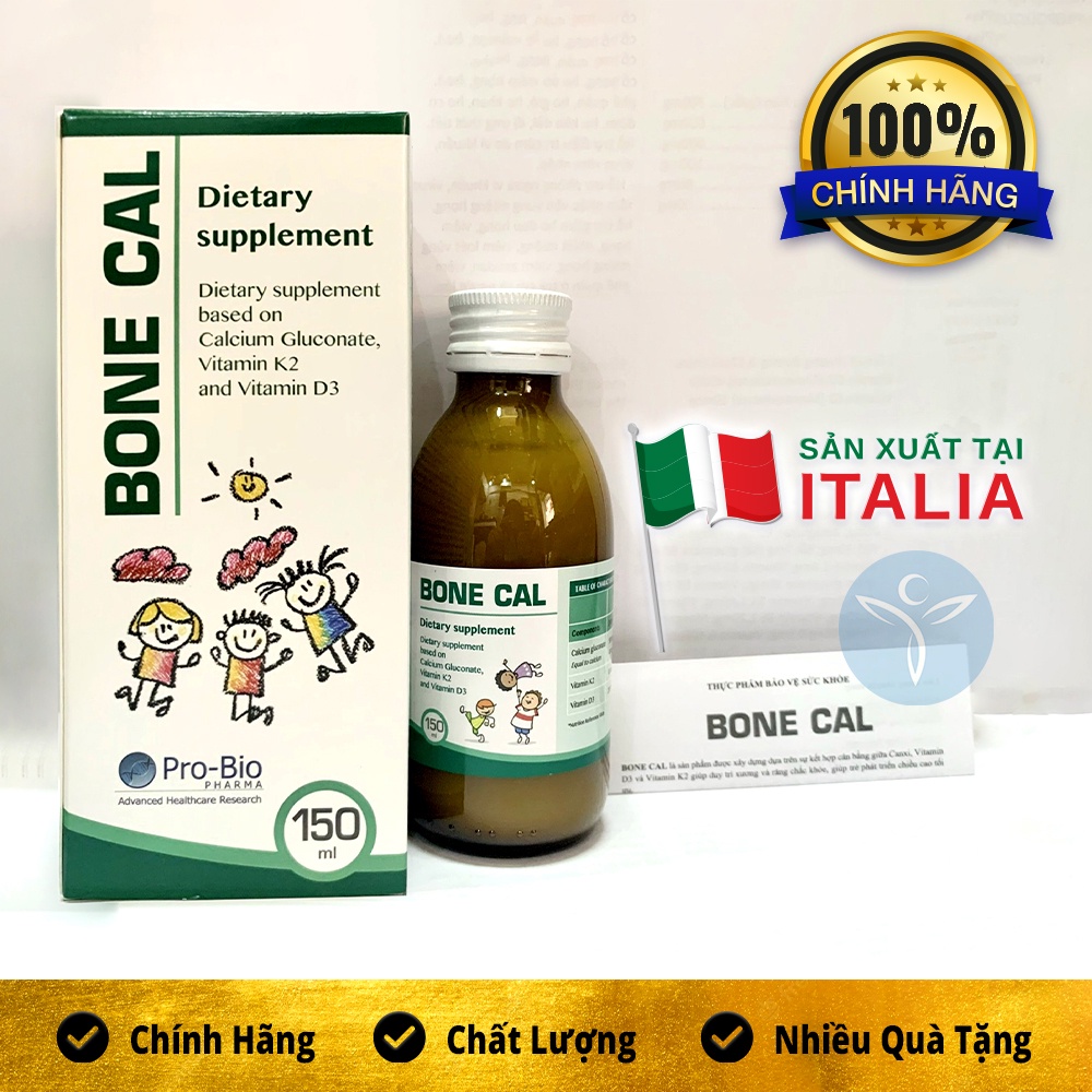 Canxi Hữu Cơ Cho Bé - Bone Cal Bổ Sung Canxi Vitamin D3-k2 Giúp Phát Triển Chiều Cao Tối Ưu