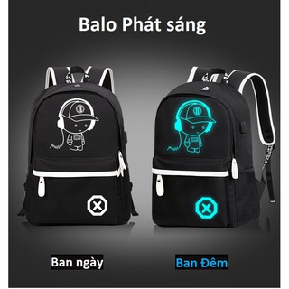 Balo dạ quang phát sáng tặng 4 món