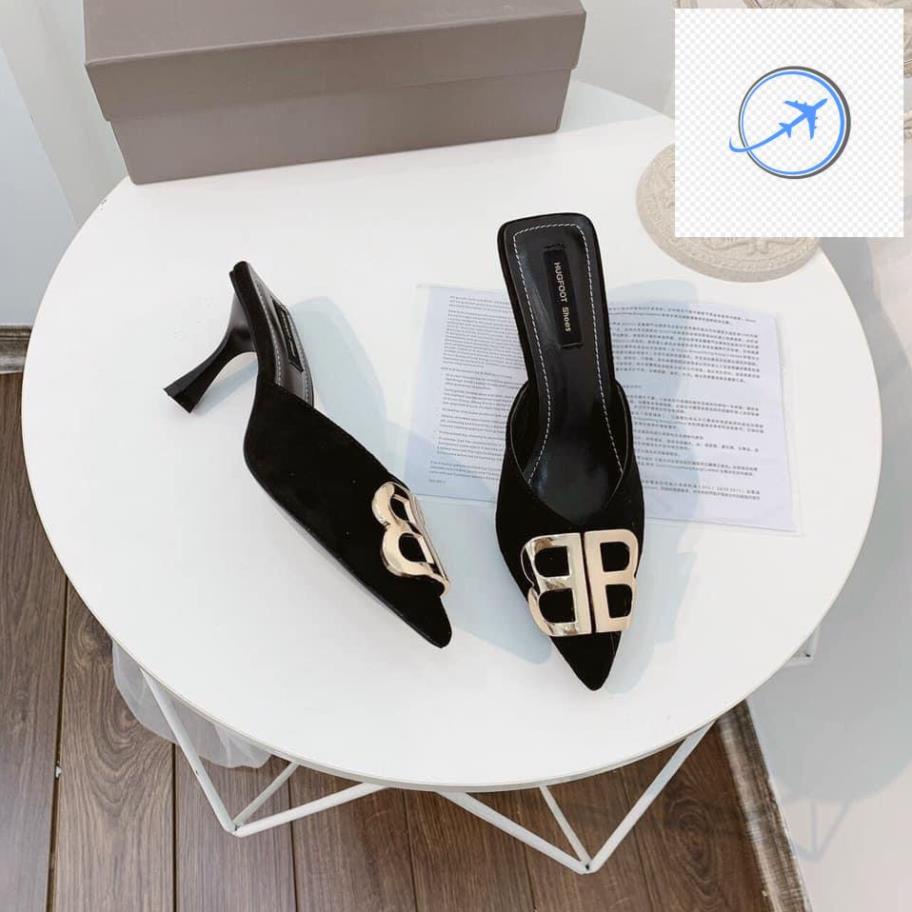 Giày sục cao gót nữ 9cm sang trọng quí phái
