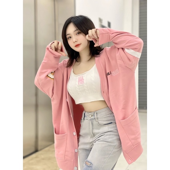 Áo Khoac Cardigan CHILICLUB Hồng-Tím