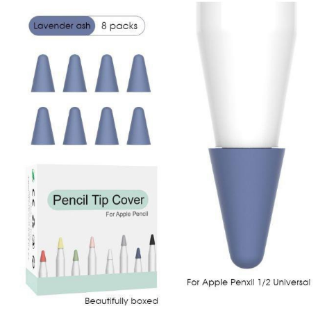 Set 8 đầu bút cảm ứng thay thế thích hợp cho Apple pencil thế hệ 1 2