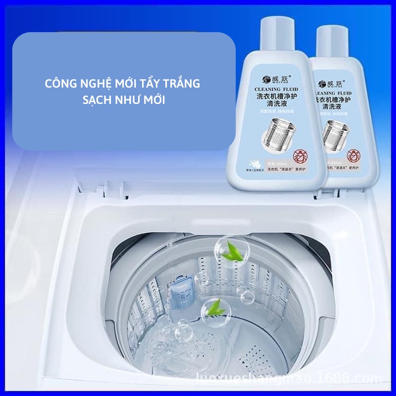 Nước Tẩy Lồng Máy Giặt Cleaning Fluid, Nước Vệ Sinh Lồng Giặt Công Nghệ Nhật Bản Dung Tích 260ml MG01