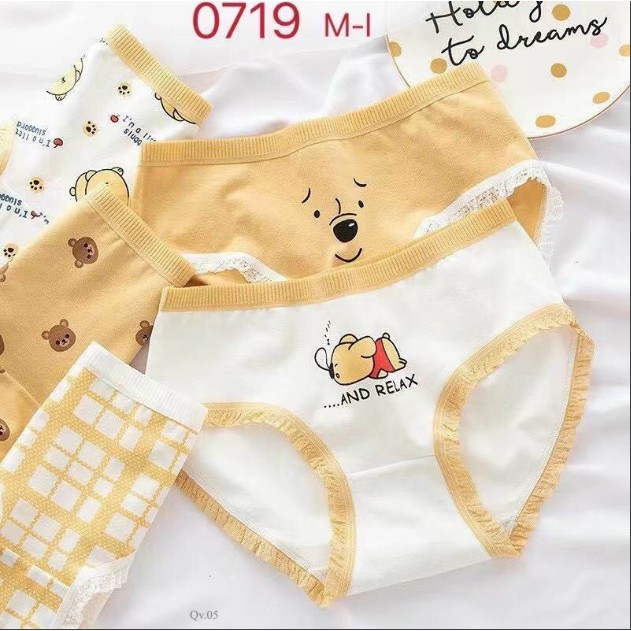 QUẦN LÓT cotton cute hình gấu pooh