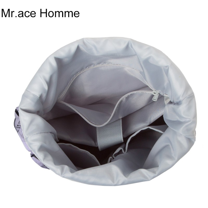 Balo Nữ Nắp Cuộn 12inch Mr.ace Homme MR18D1408B01 / Xám trắng vện