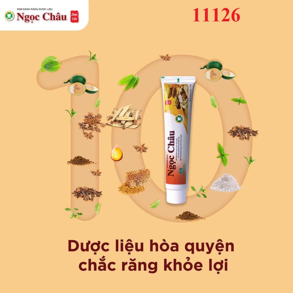 Combo 5 tuýp Kem đánh răng dược liệu Ngọc Châu