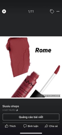 SON NYX USA ( HÀNG CHÍNH HÃNG MỸ)