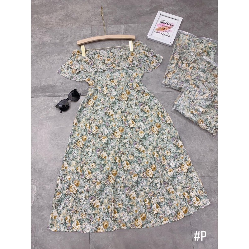 [Mã FAGREEN1505 giảm tới 30K đơn 99K] Đầm hoa xinh thiết kế trễ vai hàng đẹp chất mềm💐 Ảnh thật | BigBuy360 - bigbuy360.vn