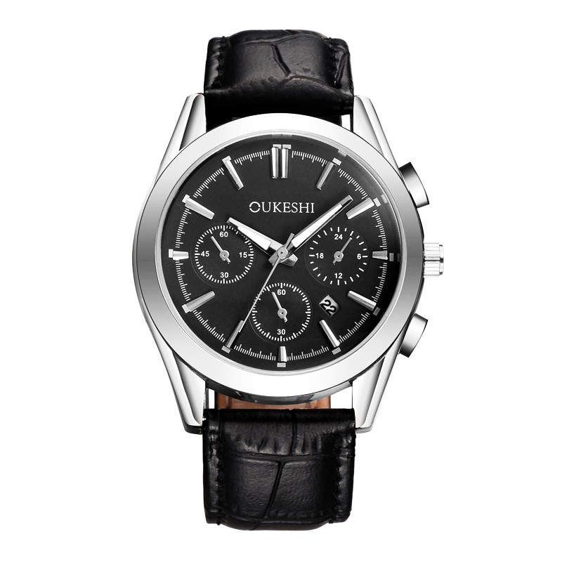 (New Arrival) Đồng Hồ Nam OUKESHI Doanh Nhân Có Lịch Ngày Dây Da Cao Cấp_Tặng Hộp Và Pin | BigBuy360 - bigbuy360.vn