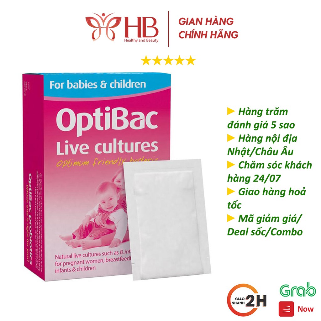 Men vi sinh Optibac hồng cho trẻ sơ sinh trẻ nhỏ mẹ cho con bú