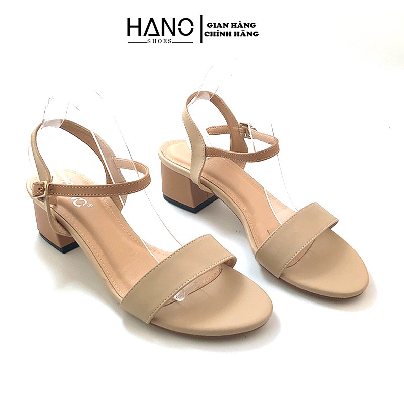 Sandal Cao Gót 3 phân, 3cm Quai ngang Đế vuông Chuẩn đẹp Công Sở VNXK -  HANO 1387