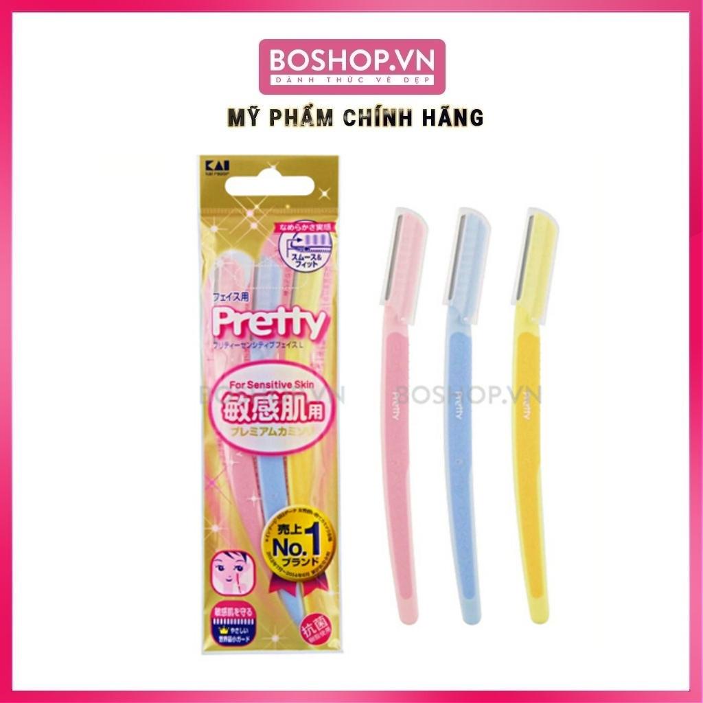 Dao Cạo Mặt Kai Pretty For Sensitive Skin 3 Cái Nhật Bản