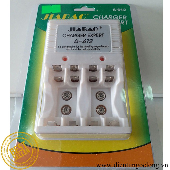 Bộ Sạc Đa Năng Jiabao A612 Cho Pin AA-AAA-9V