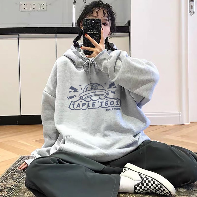 Áo Hoodies Tay Dài Thiết Kế Dáng Rộng Phong Cách Hàn Quốc | BigBuy360 - bigbuy360.vn