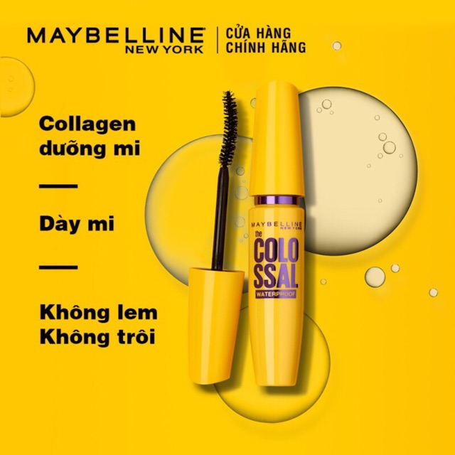 Maccara dưỡng mi Collagen Maybeline làm dày mi gấp 10 lần