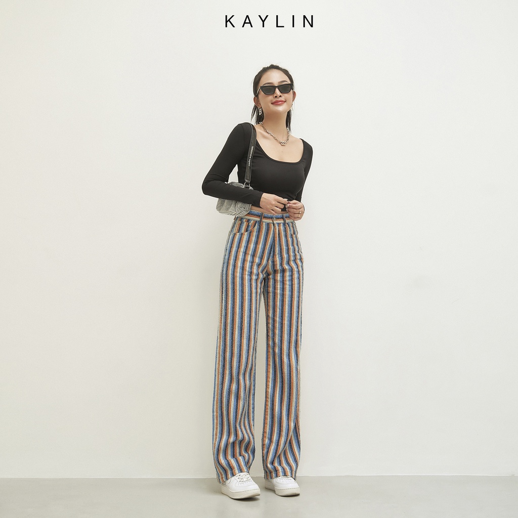 Áo thun nữ Croptop tay dài thời trang KAYLIN - N1548