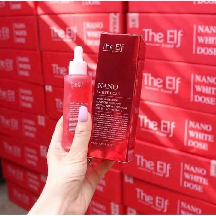[ Mẫu mới] Serum truyền trắng mờ thâm sẹo The Elf Nano white dose Thái Land