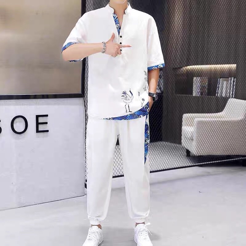 Bộ đũi Hạc, bộ quần áo đũi nam nữ, set đồ quần áo đũi nam nữ đẹp, mát mẻ lịch sự - Xu hướng thời trang 2022 Edo Menswear