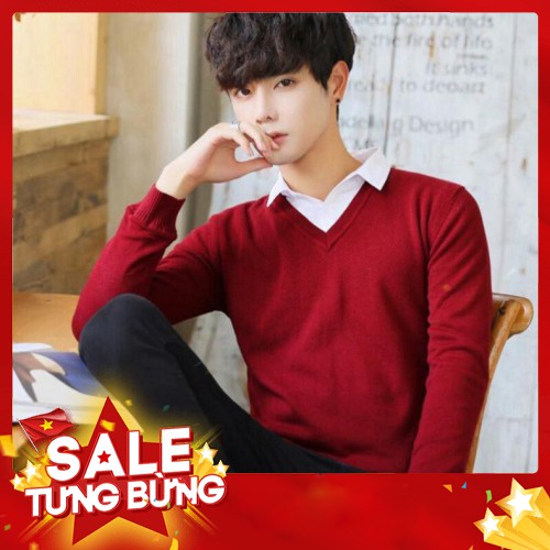 -HÀNG NHẬP KHẨU Áo len nam cổ tim chất liệu len cao cấp dày dặn dáng ôm nhẹ phù hợp cho cả nam và nữ Liên hệ mua hàng 08