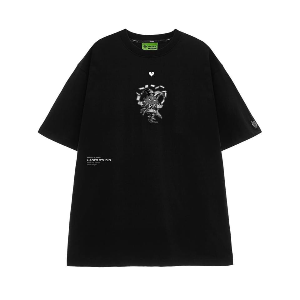 Áo thun Hades chú hề tay lỡ form rộng vải Cotton - Thời trang nam nữ Unisex Streetwear