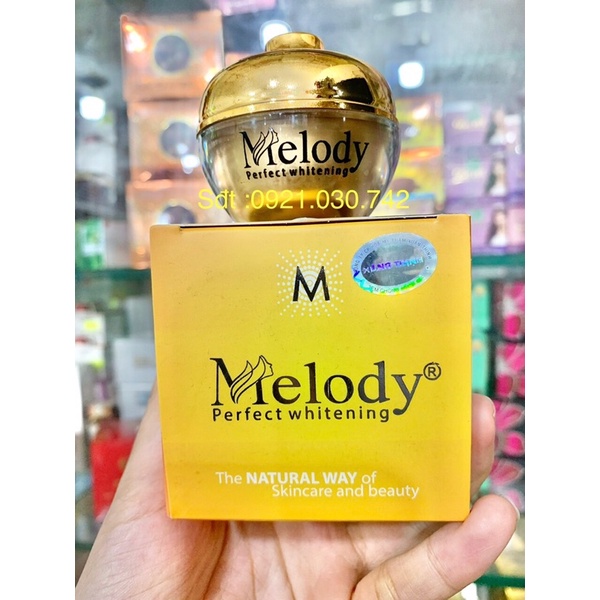 Kem MELODY giảm mụn- liền sẹo-mờ thâm-nuôi dưỡng làn da trắng sáng và mềm mịn hủ 12G