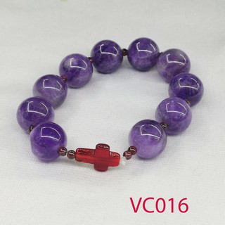 Chuổi hạt mân côi t.a tím 14li