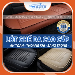 Bộ Lót ghế ô tô Da cao cấp lõi than hoạt tính khử mùi hôi - Bảo vệ Da ghế nguyên bản