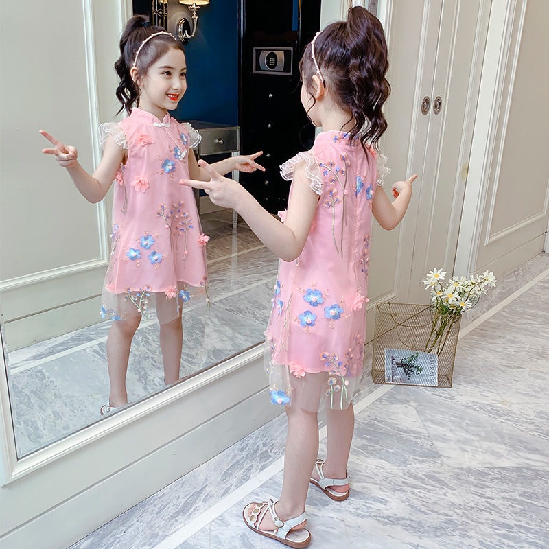 Đầm Sườn Xám Phong Cách Trung Hoa Cho Bé Gái