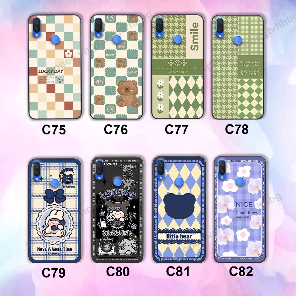 Ốp lưng Huawei Nova 3 / Nova 3E / Nova 3i trái tim gấu thể thao , smile mặt cười cực cute