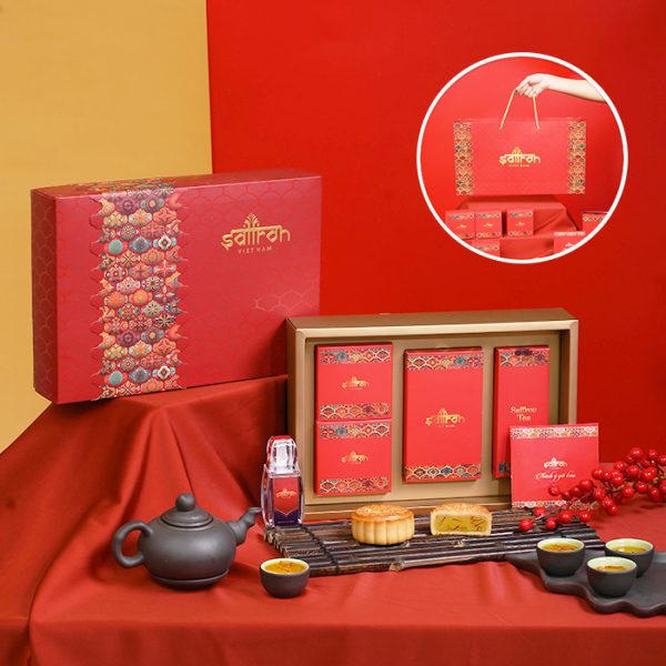 Quà tặng 8/3 sang trọng Nhụy hoa nghệ tây Saffron Salam kết hợp mứt và trà