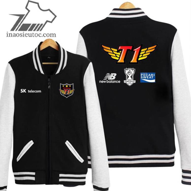 Áo khoác bóng chày team SKT - áo game ĐỘC đẹp nhất rẻ chất lượng /uy tín lượng da