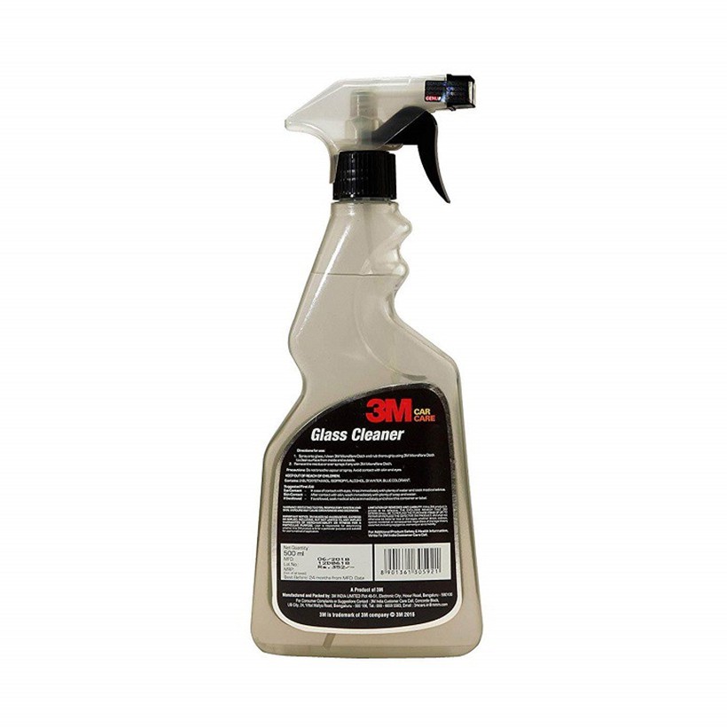 Combo Chai xịt chăm sóc và bảo vệ nội thất ô tô 3M 39040LT 400ml và Dung dịch vệ sinh kính 3M 500ml