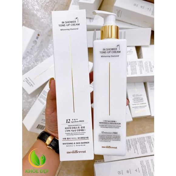 [CHÍNH HÃNG] Sữa Tắm Truyền Trắng Medifferent In Shower Tone Up Cream 300ml Hàn Quốc