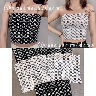 [Siêu sale] áo 2 dây NY,bò sữa chất liệu bozip 🍓2 màu đen trắng.