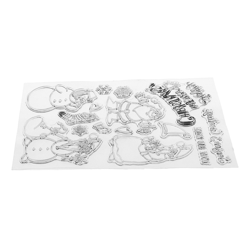 Con Dấu Silicone Trong Suốt Hình Ông Già Noel Trang Trí Sổ Tay DIY