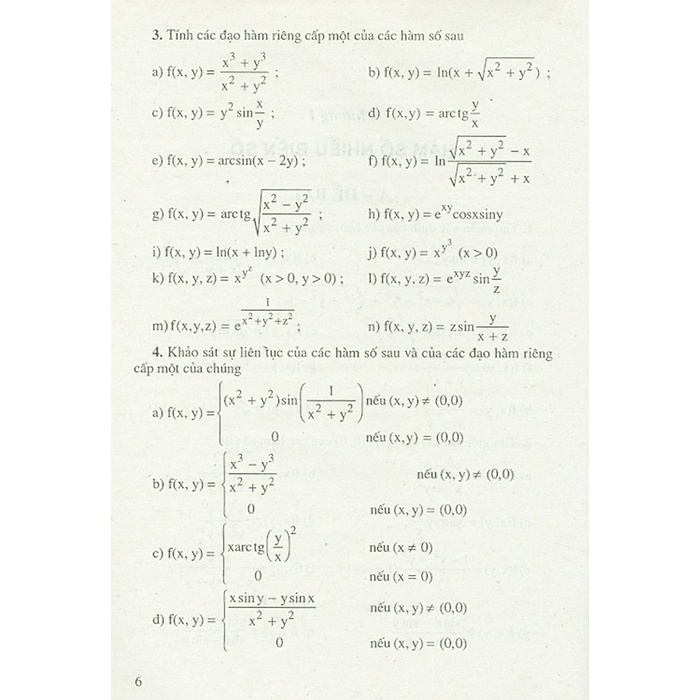 Sách Bài Tập Toán Cao Cấp Tập 3 Phép Tính Giải Tích Nhiều Biến Số