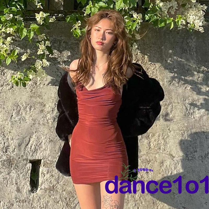 Đầm Nữ Cổ Thuyền Hở Lưng Màu Sắc Ngọt Ngào