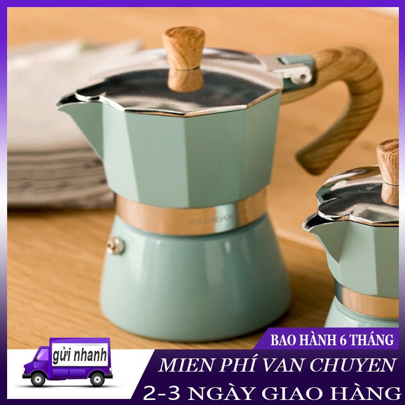 Ấm pha cà phê moka espresso tiện lợi nhỏ gọn kiểu ý tại gia