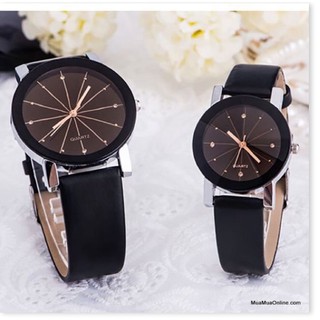 [GIÁ SỈ] ĐỒNG HỒ CẶP ĐÔI NAM NỮ DÂY DA MẶT THẠCH ANH RẤT ĐẸP