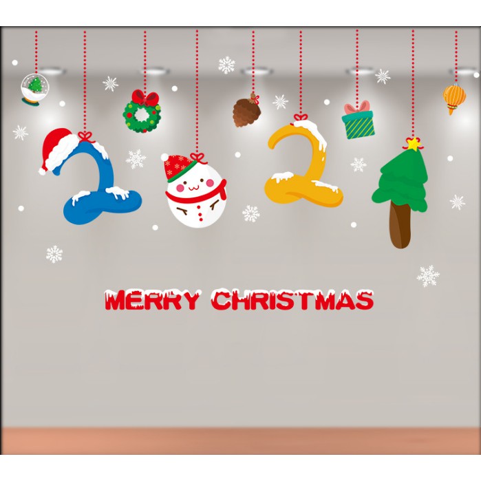 Decal Trang Trí Giáng Sinh -Tấm dán Noel