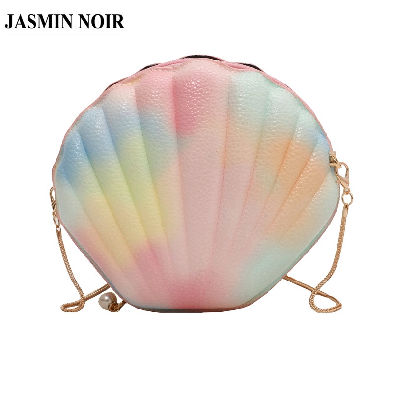 Túi Đeo JASMIN NOIR Chéo Da PU Phối Dây Xích Thời Trang Nữ Sành Điệu
