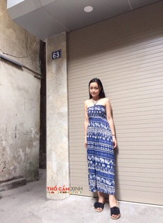 Váy maxi thổ cẩm👗XẢ KHO 55k❗️