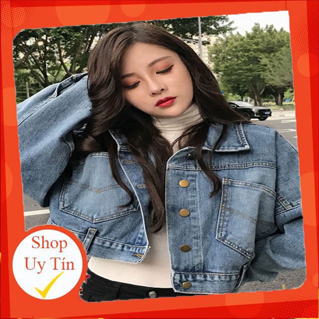 Áo khoác denim bò dáng lửng thu đông trendy cá tính ulzzang