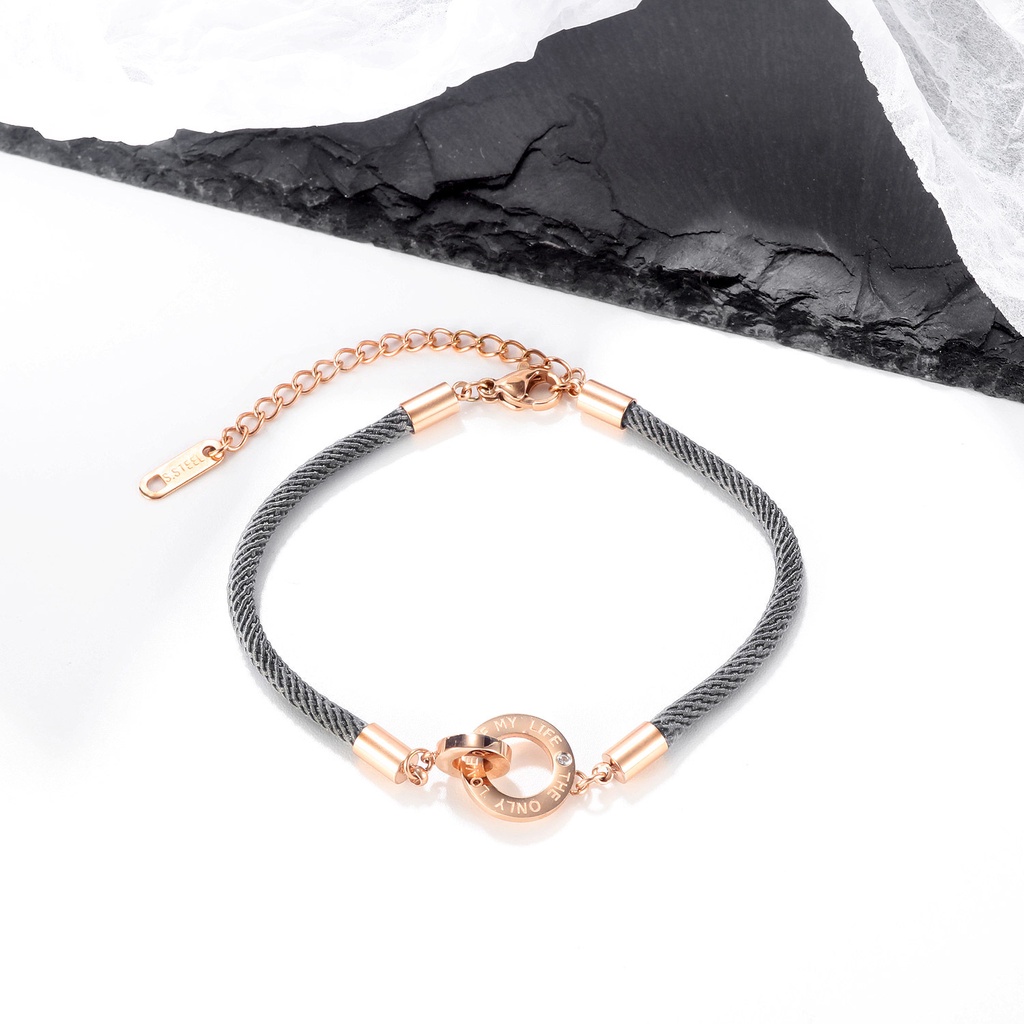 Vòng Tay Dây Bện Mặt Số La Mã Hàng Mới Dành Cho Cặp Đôi