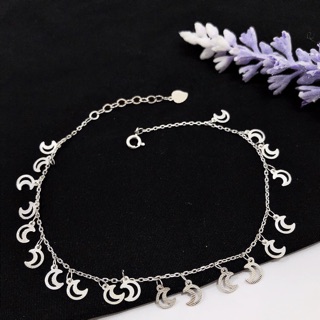 Lắc chân nữ bạc ta hình mặt trăng