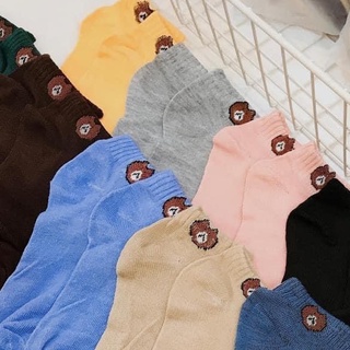 Tất cổ ngắn nữ sét 10 đôi gấu phong cách hàn quốc, vớ vữ chất liệu cotton thoáng mát
