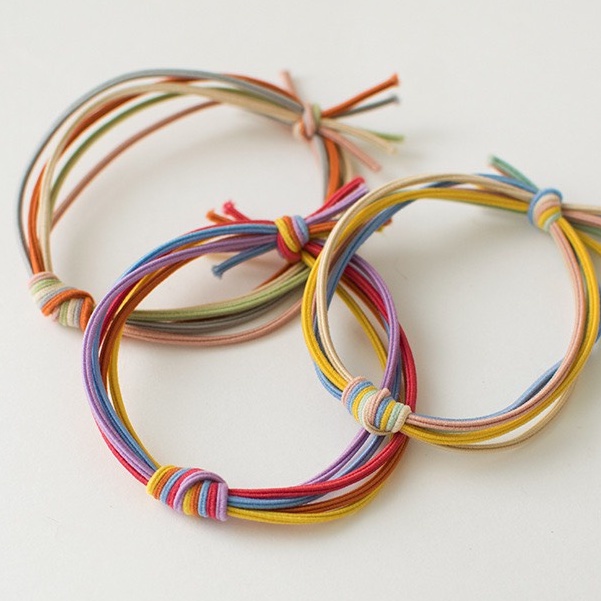 Cột tóc - Vòng tay màu đa sắc kiểu Hàn Quốc
